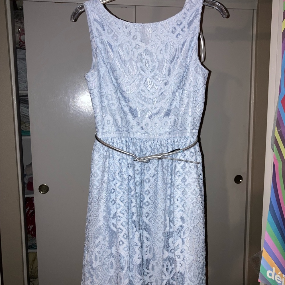 Blue lace dress